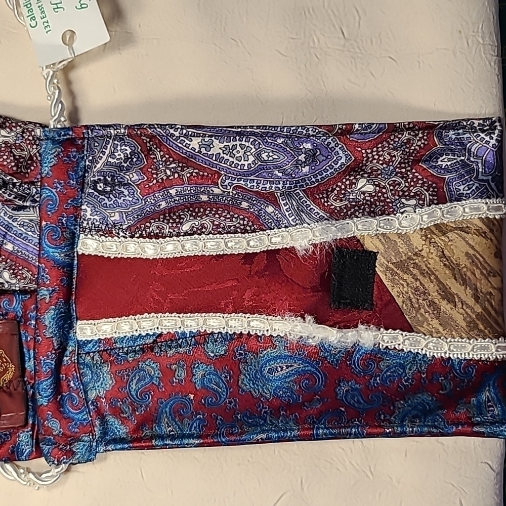 2 Handmade SILK TIE PURSES - Picture 6 of 16